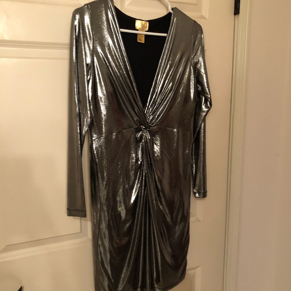 Metallic fitted dress